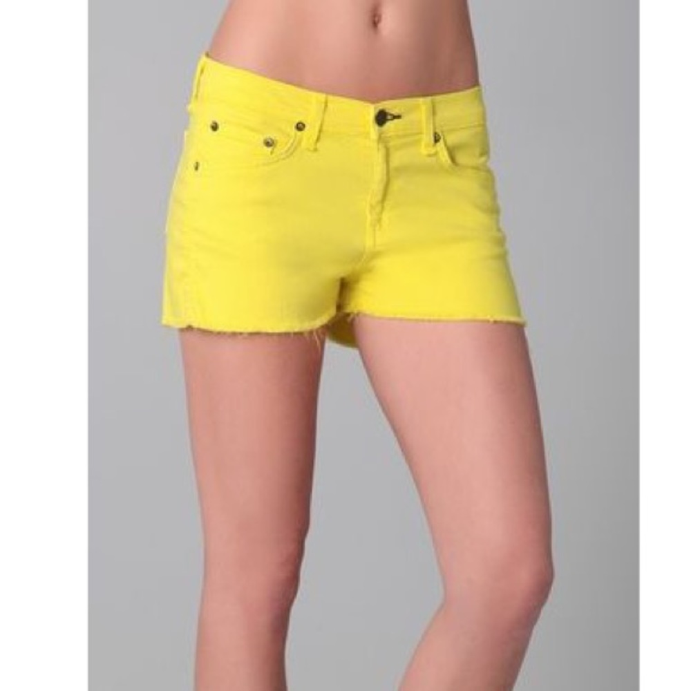 Rag and Bone Yellow Denim Short, Size 28